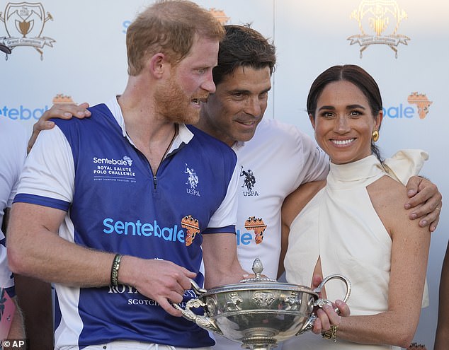 Hours before Kate's appearance at the show on Saturday, Harry's great friend Nacho Figueras (above, center) posted a jar of American Riviera Orchard jam, a new flavor, a limited edition (