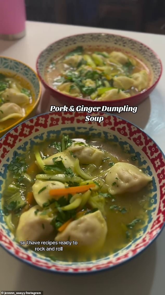 Jen loves dumpling soup because it's a 'quick and easy one-pot meal' she can make