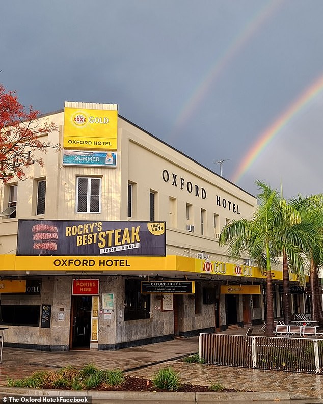 The incident took place at the Oxford Hotel in Rockhampton (pictured), northern Queensland, last year.