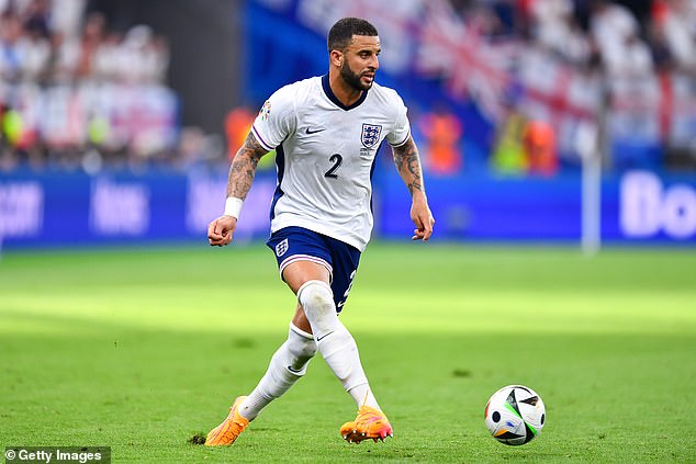 Kyle Walker (pictured) was instrumental in helping England get their first goal but didn't make as much progress as he should and could have.