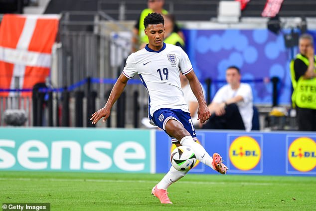 Aston Villa striker Ollie Watkins (pictured) would make his first appearance at Euro 2024, replacing Kane.