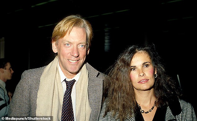 Donald Sutherland photographed with his third wife Francine Racette