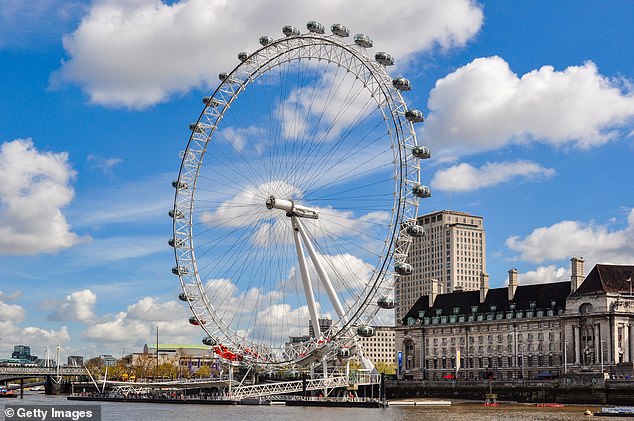 Annabel Bond met her much younger date, Eliot, under the London Eye in London before going for a drink at a riverside pub.