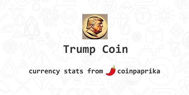 The cryptocurrency's logo features a profile view of Donald Trump emblazoned on a gold coin.