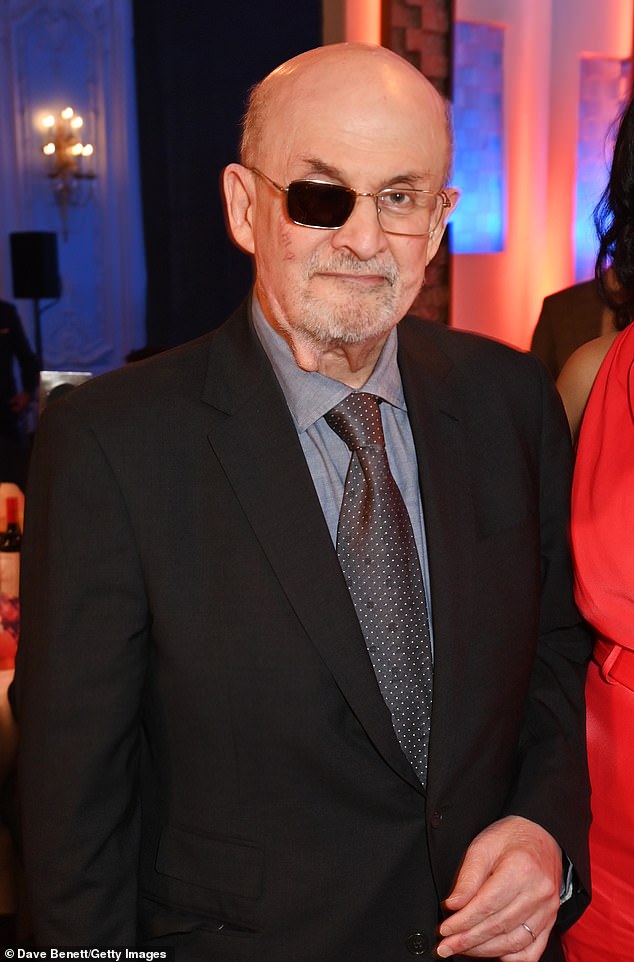 Sir Salman Rushdie (pictured at the South Bank Sky Arts Awards 2023) is still interested in making more comedic cameos like those he did in Bridget Jones's Diary and BBC comedy W1A.