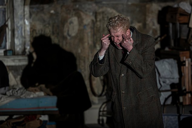 Adam Gillen as Aston in the stage production of The Caretaker at the Chichester Festival Theater