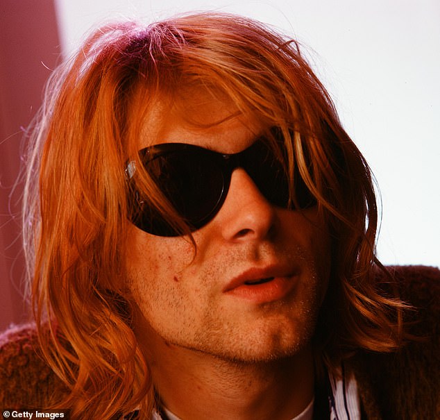 The lead vocalist and guitarist of the grunge band Nirvana, Kurt Cobain (seen in 1992), dyed his hair pink.