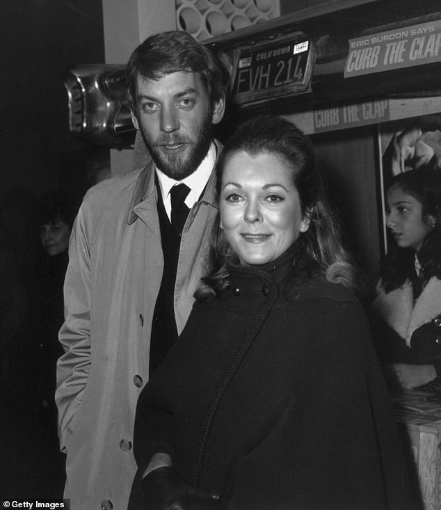 Almost immediately after separating from Lois, Donald walked down the aisle with actress Shirley Douglas, daughter of Canadian politician Tommy Douglas (seen together in 1968).