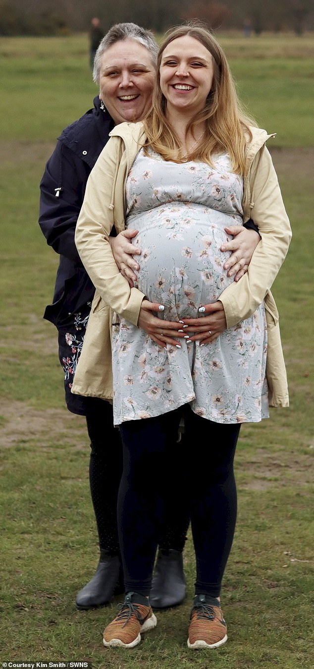 Kim says she knew from the age of 14 that she didn't want to have children, but felt drawn to follow in her own mother's footsteps. In the photo: Kim and her mother Emma.