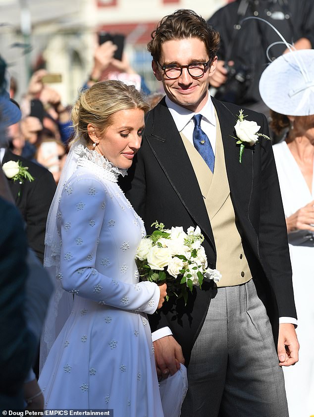 Ellie struck up a romance with Armando after separating from her husband Caspar Jopling (seen on their wedding day)