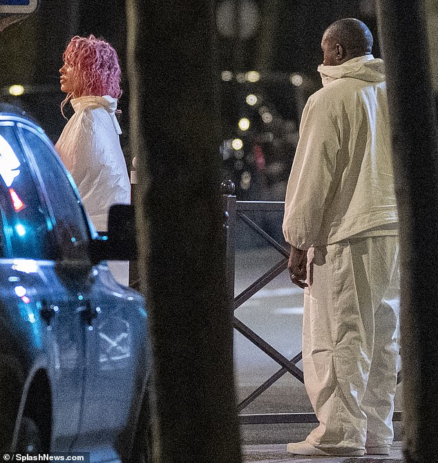 The controversial couple appeared to have a tense exchange as they returned to their hotel.