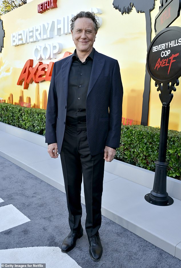 Judge Reinhold, 67, dressed up his black suit a bit for the event.