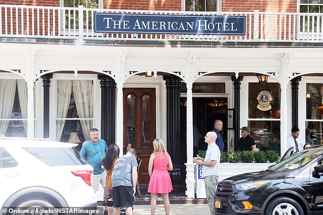 Witnesses at a trendy Hamptons gin joint (above) where the 43-year-old was drinking claim the singer was 