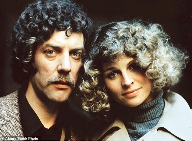 The co-stars, photographed in 1973, remained silent about the sex scene, until 2018, when Sutherland flatly denied it.