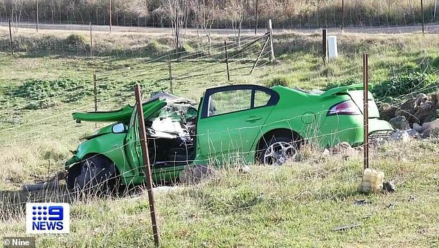 Police allege Armstrong was driving his ute at speeds of up to 140km/h to cause the crash (pictured)