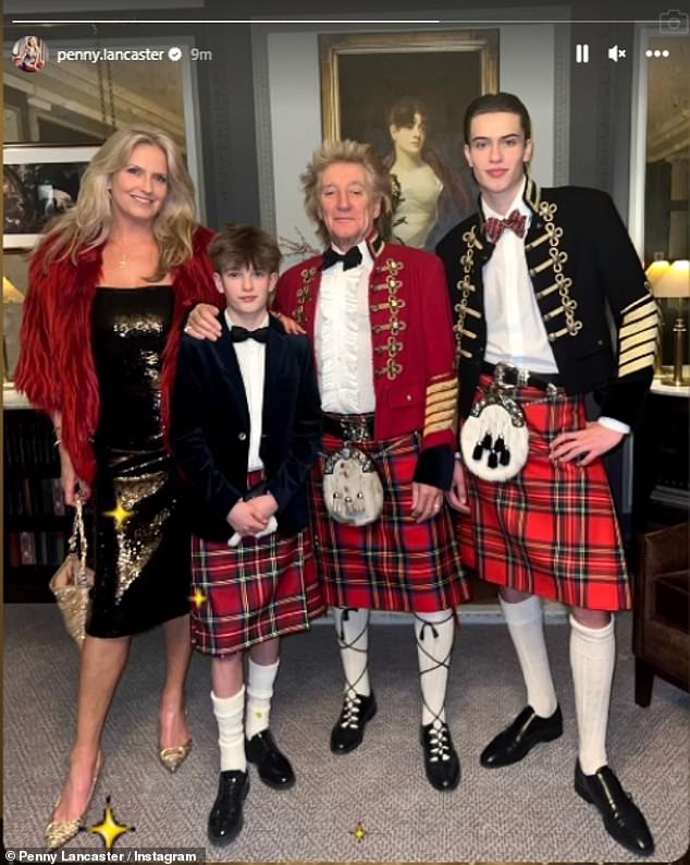 Penny and Sir Rod, 79, along with their two sons Alistair, 18, and Aiden, 13, left their home in Florida and returned to the UK during lockdown, when she began experiencing symptoms.