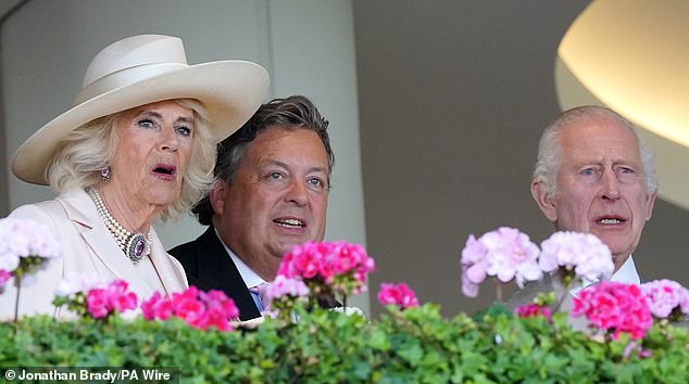 Queen Camilla and King Charles look tense as they watch the horse races during day five of Royal Ascot.