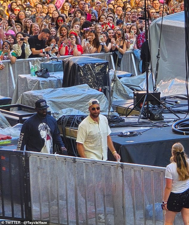 Taylor's boyfriend Travis Kelce was also spotted at the second Wembley stop on her world tour.