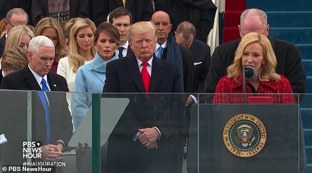 White led Trump's evangelical advisory council during his campaign and delivered the invocation prayer during his inauguration (pictured).