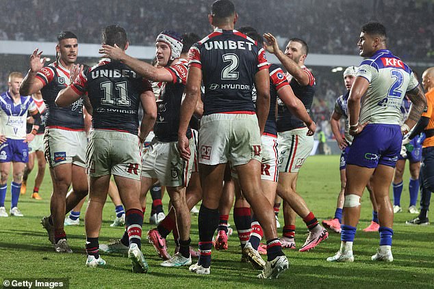 The Roosters moved into the top four after their win over the Bulldogs.