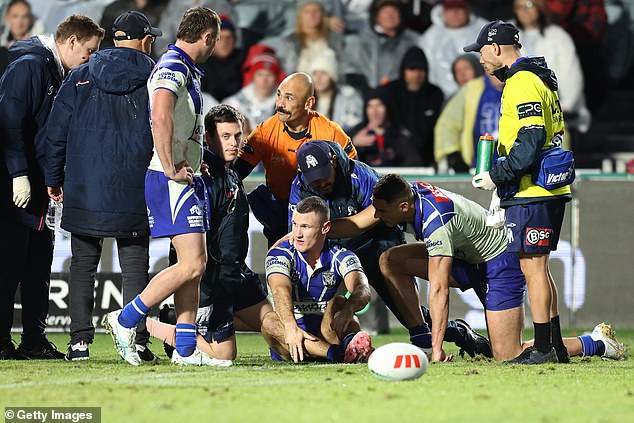 Tracey (pictured) will miss the Bulldogs' clash against Cronulla on Thursday.