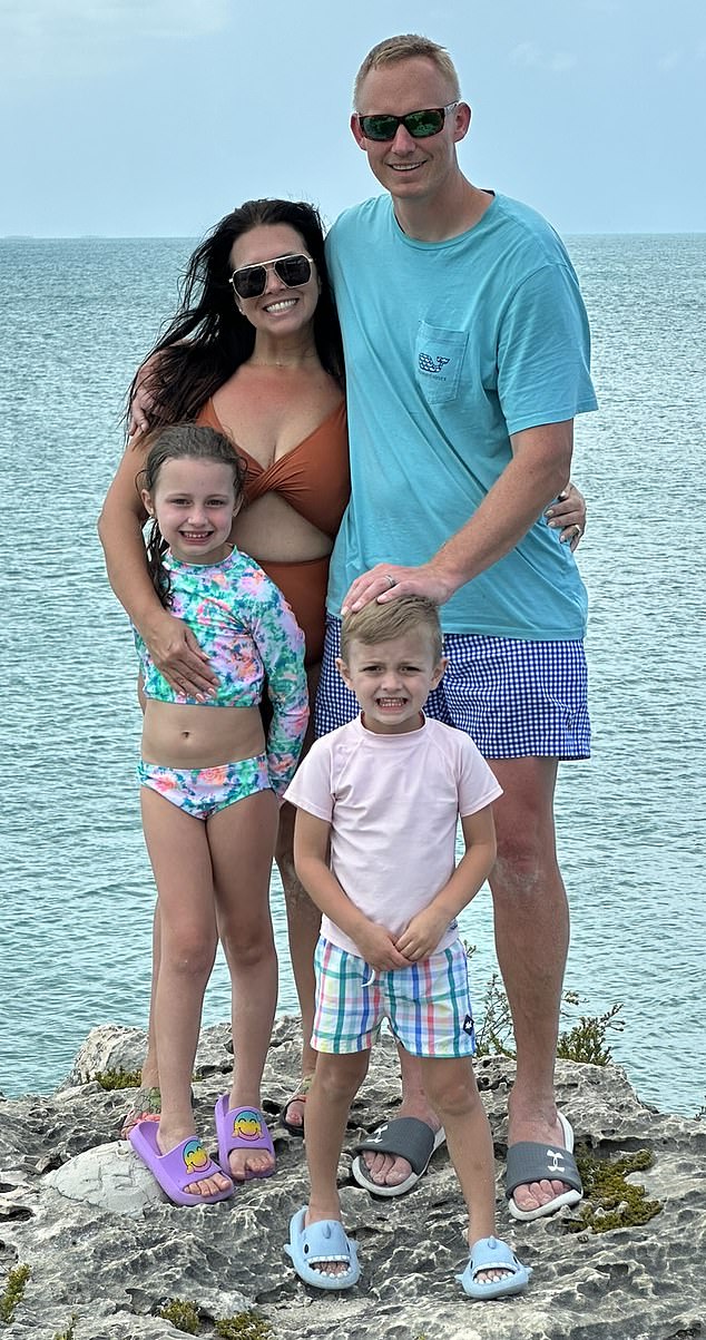 Watson's case was one of several similar arrests made across the islands in a short space of time, and Pennsylvania father Bryan Hagerich (pictured with his family) also escaped jail time last month and was fined $6,700.