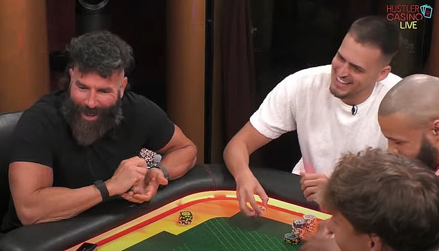 Dan Bilzerian and company were taken aback when Garcia joked about his recent hotel arrest.