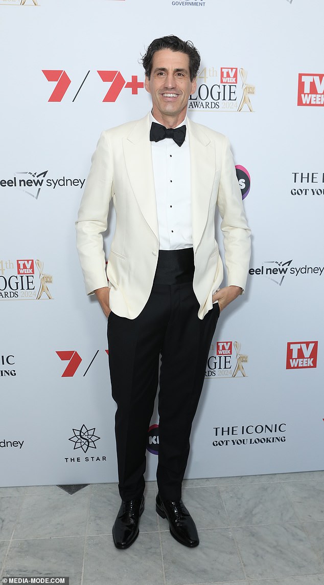 Andy Lee looked dapper in a white blazer paired with a black bow tie.