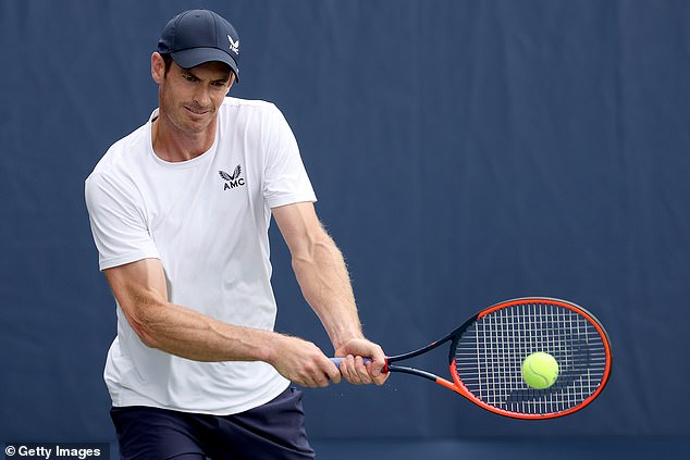 Murray, pictured training for the US Open in New York City in August 2023, has expressed his fear of retiring.