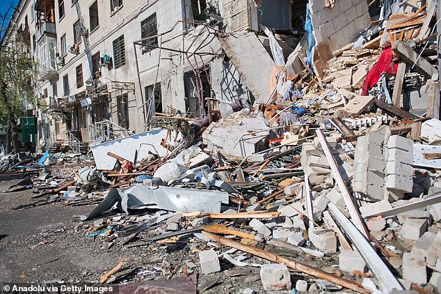 In the image: buildings destroyed after the bombing of Kharkiv on June 22.