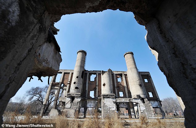 The ruins of one of Japan's germ warfare facilities during World War II in the northeastern Chinese city of Harbin.