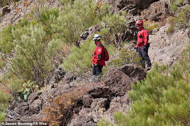 Search and rescue teams travel through a mountainous area of ​​Tenerife near the town of Masca to try to find him.