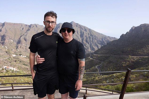 Warren Slater and his son Zak, 24, joined other family and friends at the remote mountain spot where his mobile phone last rang on Monday morning.