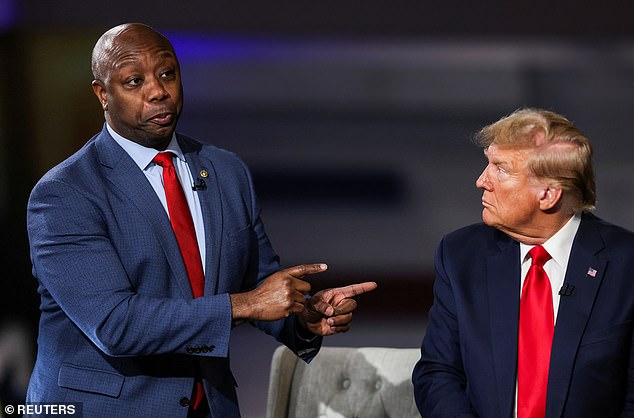 Among the short list for vice president are some pre-2024 candidates, including South Carolina Sen. Tim Scott (pictured) and North Dakota Gov. Doug Burgum.