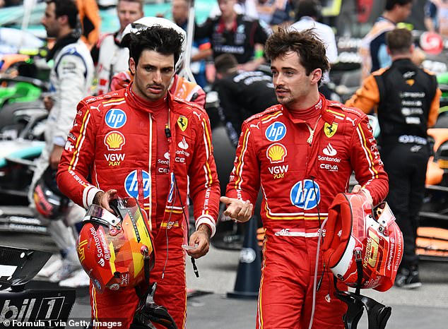 The Ferrari drivers were seen deep in conversation after the race.