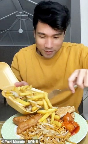 In a TikTok of himself enjoying the food, Yani explains that he's most excited to try the shrimp toast, as it's not something he sees in North America.