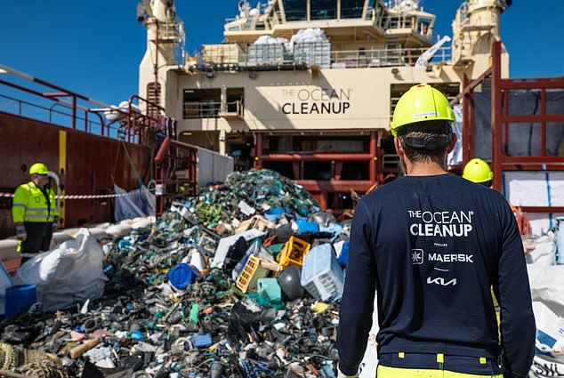 Egger said the Ocean Cleanup was conceived by diver Boyan Slat several years ago, who founded the nonprofit after becoming frustrated finding 