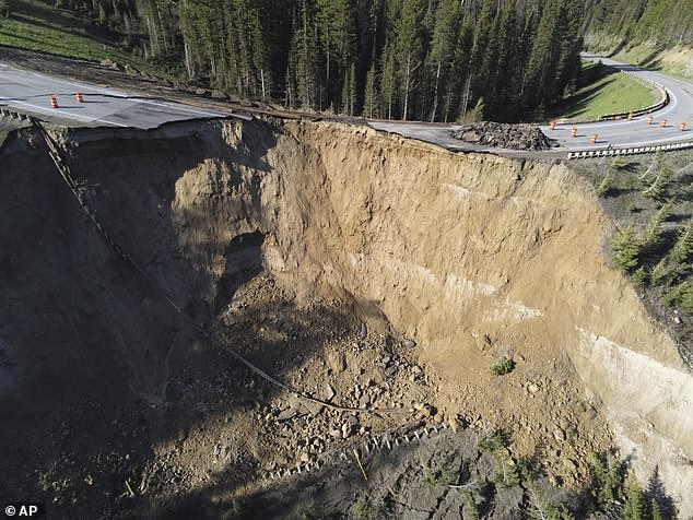 The dark mountain road drew attention after the main route for workers traveling between Idaho and Jackson literally fell off the mountain.