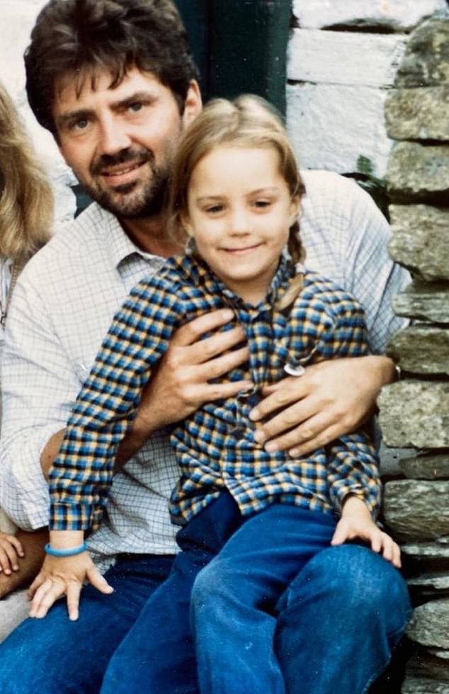 Kate was seen sitting on her father's lap when she was young. She has always been close to her parents.