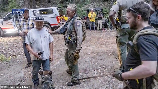 The Boulder Creek Fire Department deployed a drone and located him, while a dog located him.