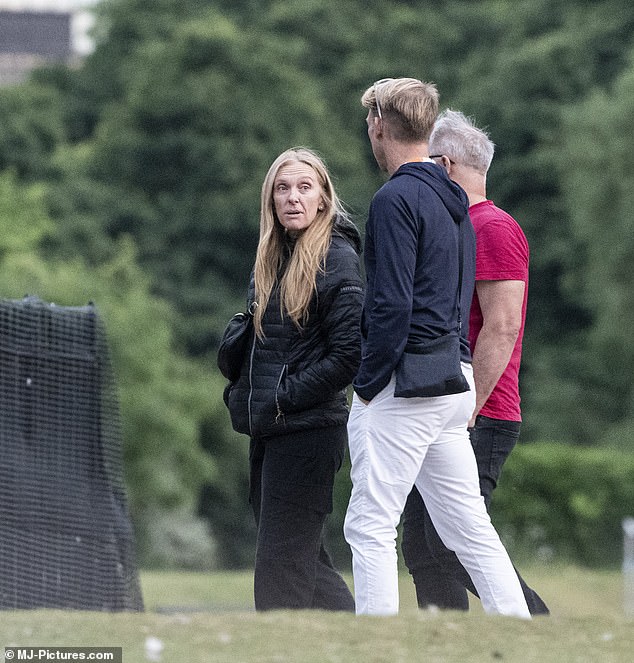 The actress looked sad as she left a yoga class with two friends, including yoga instructor Brodie Bass.