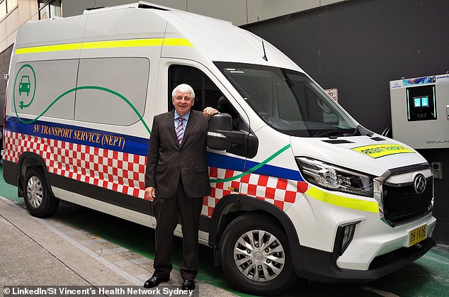 St Vincent's Health Network Sydney added an electric LDV eDeliver 9 to its ambulance fleet earlier this year (pictured)