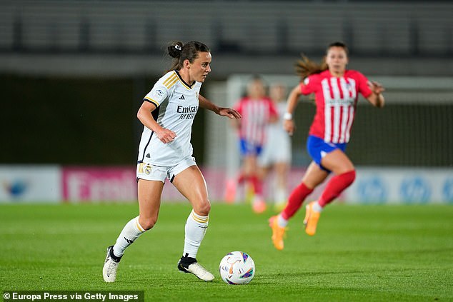 The Matildas star, 29 (pictured, playing for Real Madrid last month), revealed the sad news in an Instagram post, saying: 