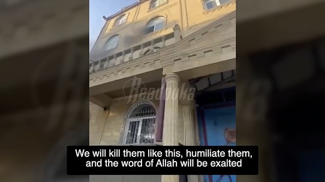 One of the shooters, said to be the son of a Dagestani politician, posted a chilling video showing the Makhachkala synagogue in flames and declaring: 