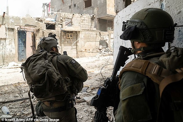 Israeli soldiers during military operations in the southern Gaza Strip last month.