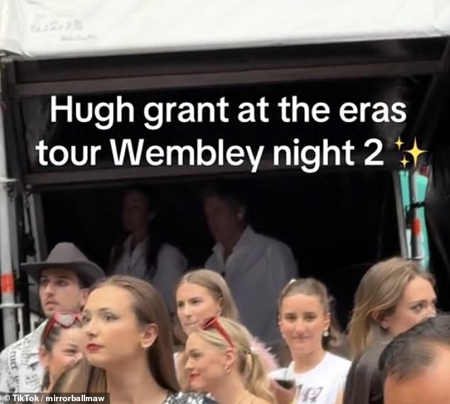 Fans took to TikTok to post their surprise sightings of the Notting Hill actor who attended the show along with his eight-year-old daughter.