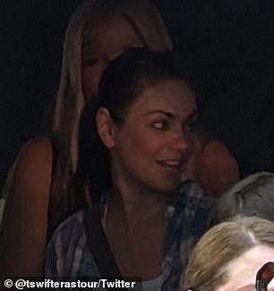 Mila Kunis in the crowd before Taylor Swift's second show at Wembley