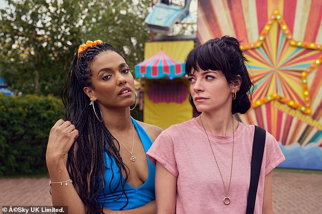 The Smile singer, 39, appeared in Sky's six-part comedy-drama Dreamland (pictured) last year, in which she shared a steamy scene with co-star Kiell Smith-Bynoe.