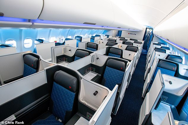 Shown above is a cabin of the Delta Air Lines A330-900neo