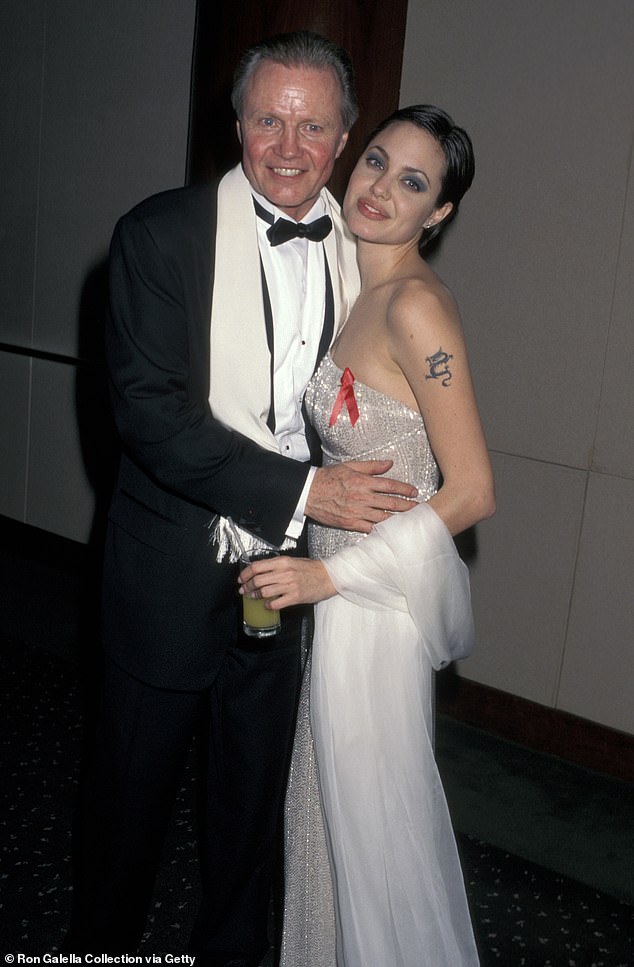 The praise follows a history of turbulent times between Voight and Jolie, which have led to periods of estrangement over the years; (pictured in 1998)